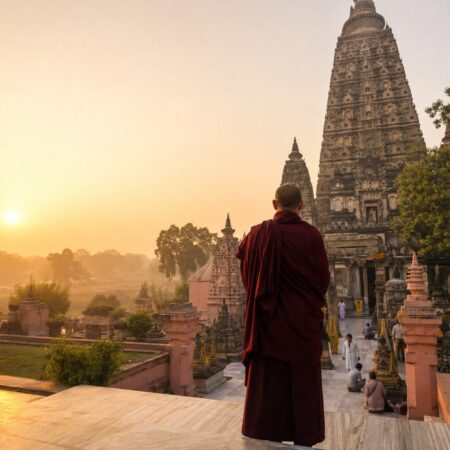 Buddhist Pilgrimage Tour at Mahabodhi Temple in Bodh Gaya