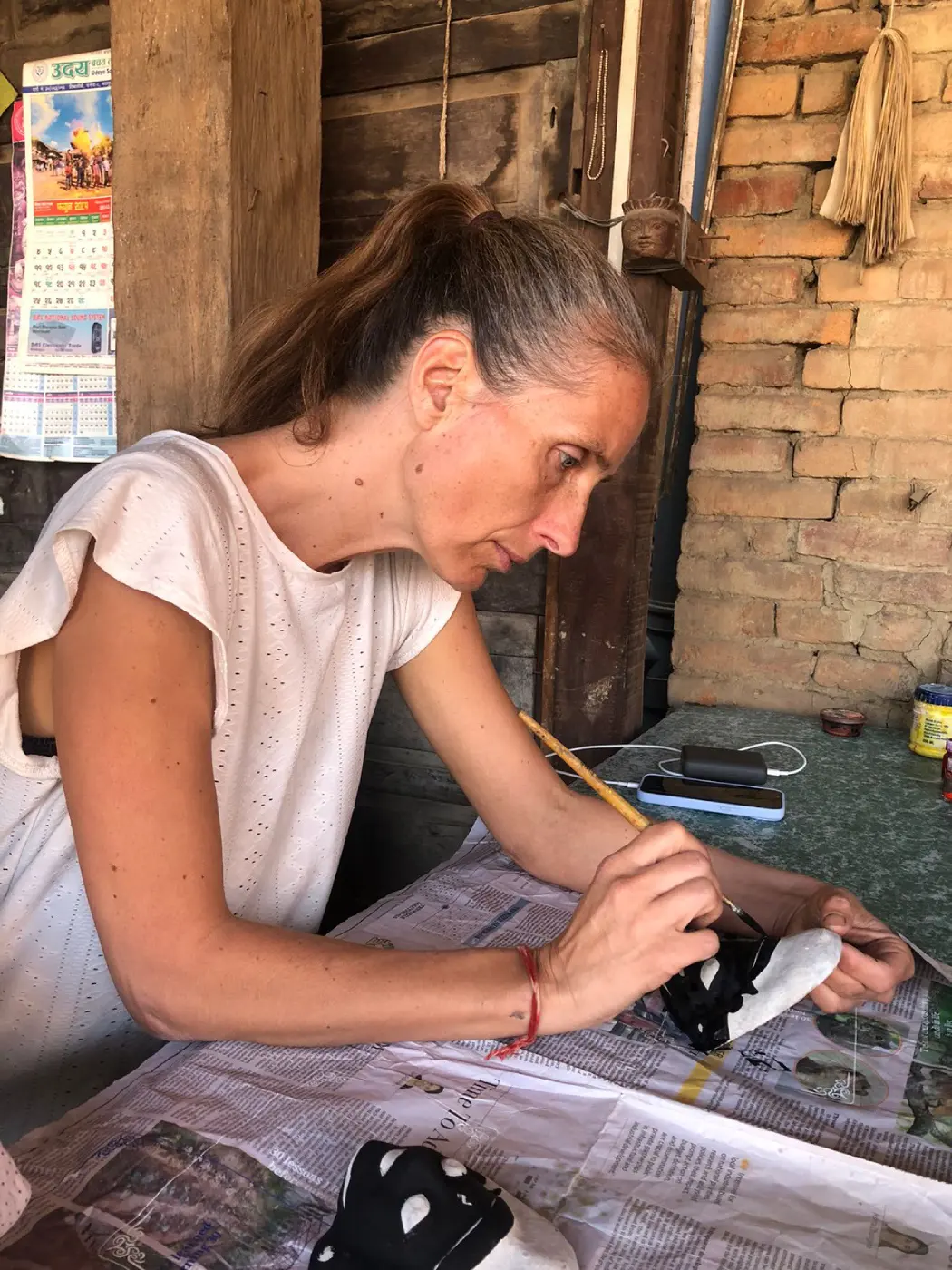 different mask painting at bhaktapur