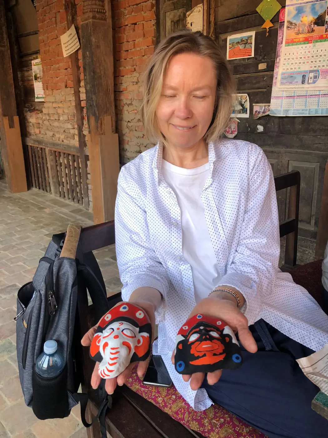happy mask painting