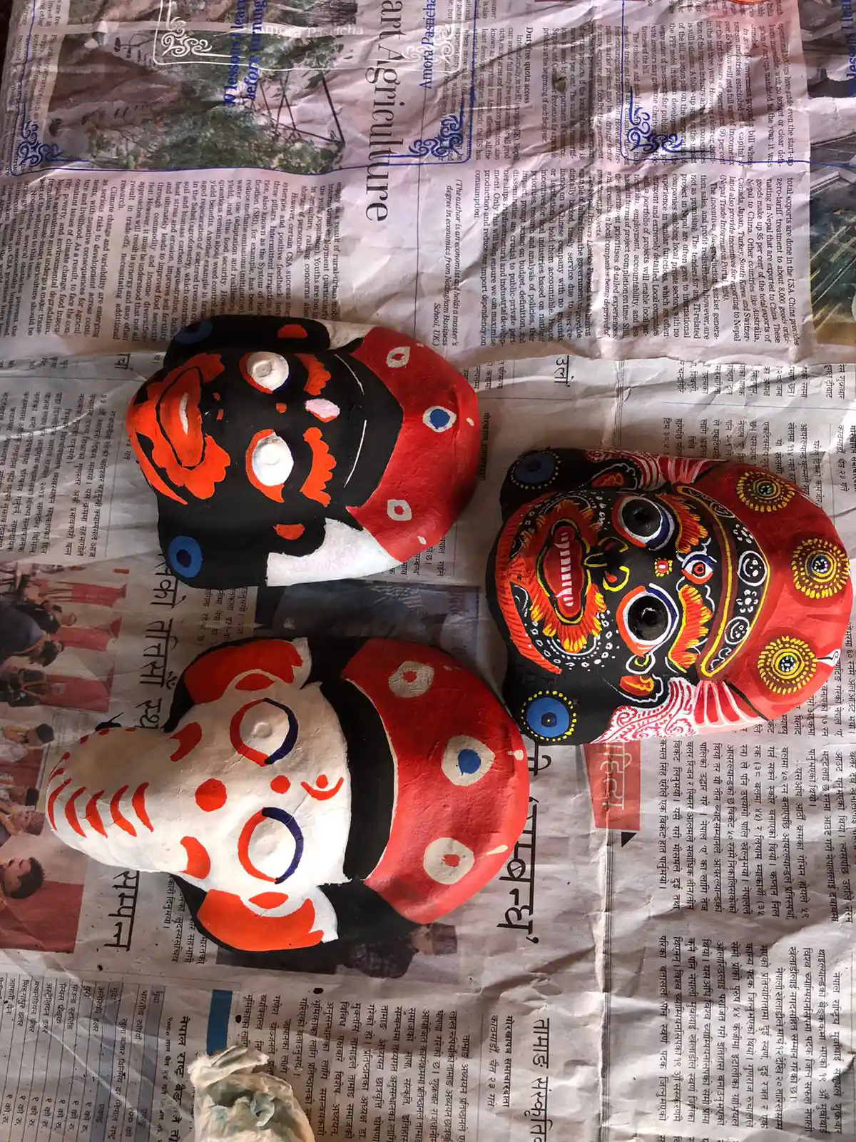 mask painting at bhaktpur