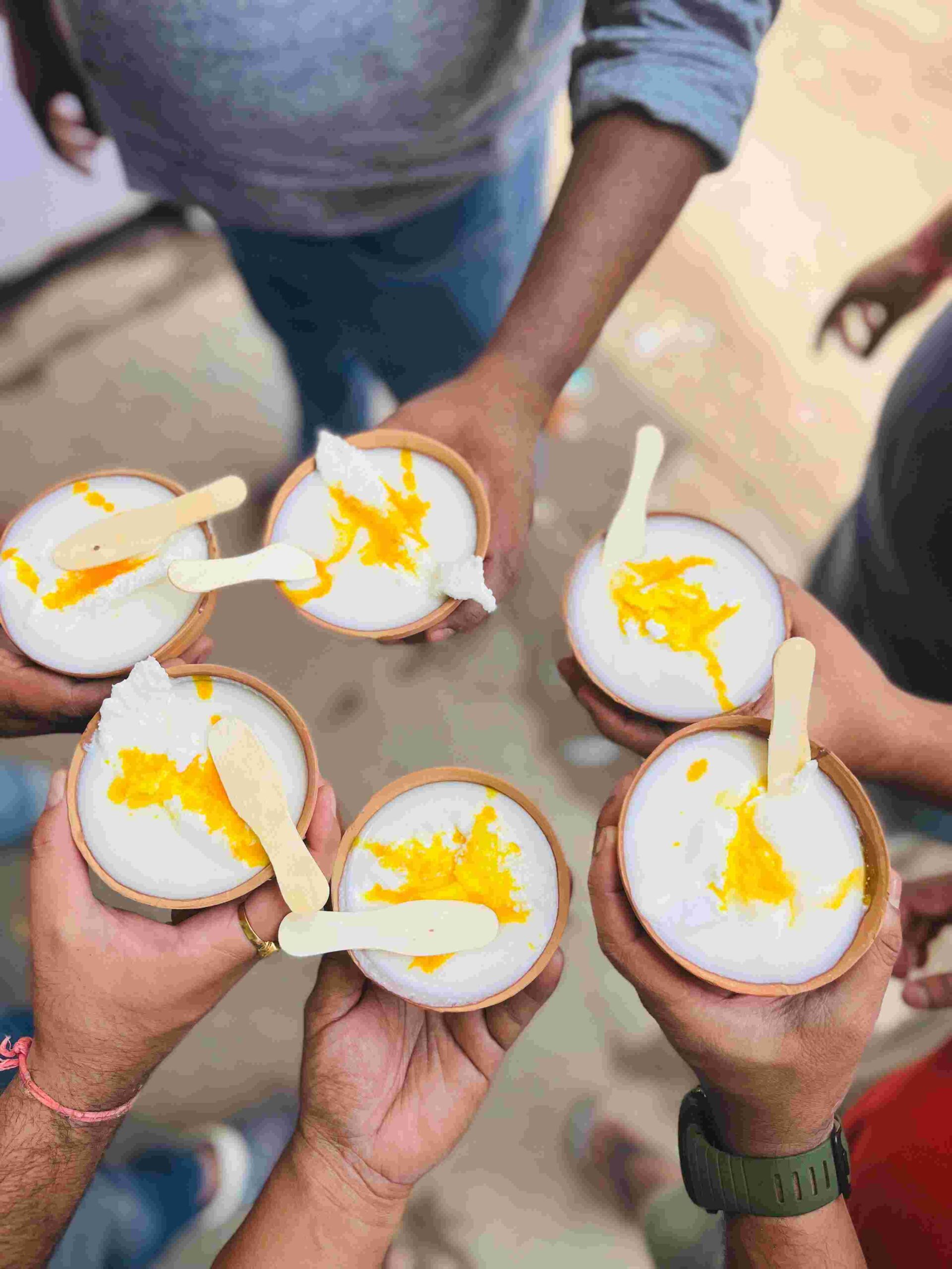 Juju dhau tasting during Bhaktapur food tour