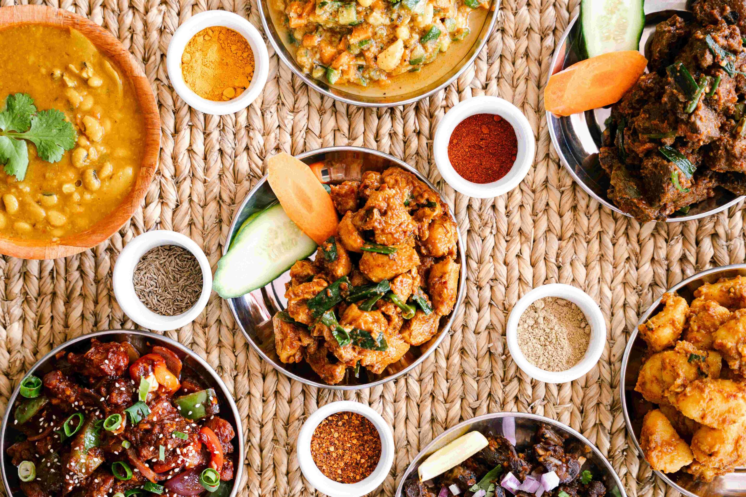 Nepal street food and traditional Newari dishes